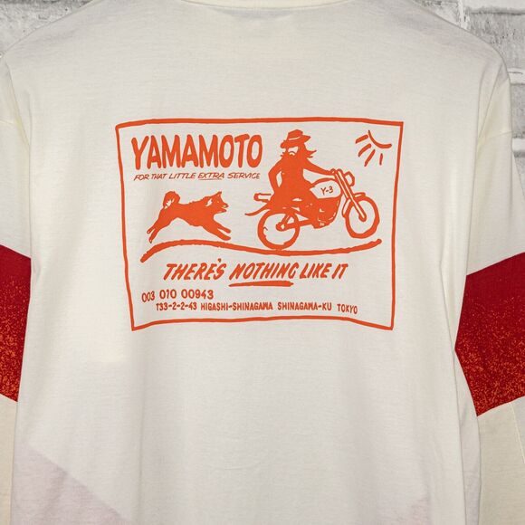 Y-3 Yohji Yamamoto ADIDAS CH2 Long Sleeve T-Shirt Cream Color Size M NWT - Picture 4 of 11